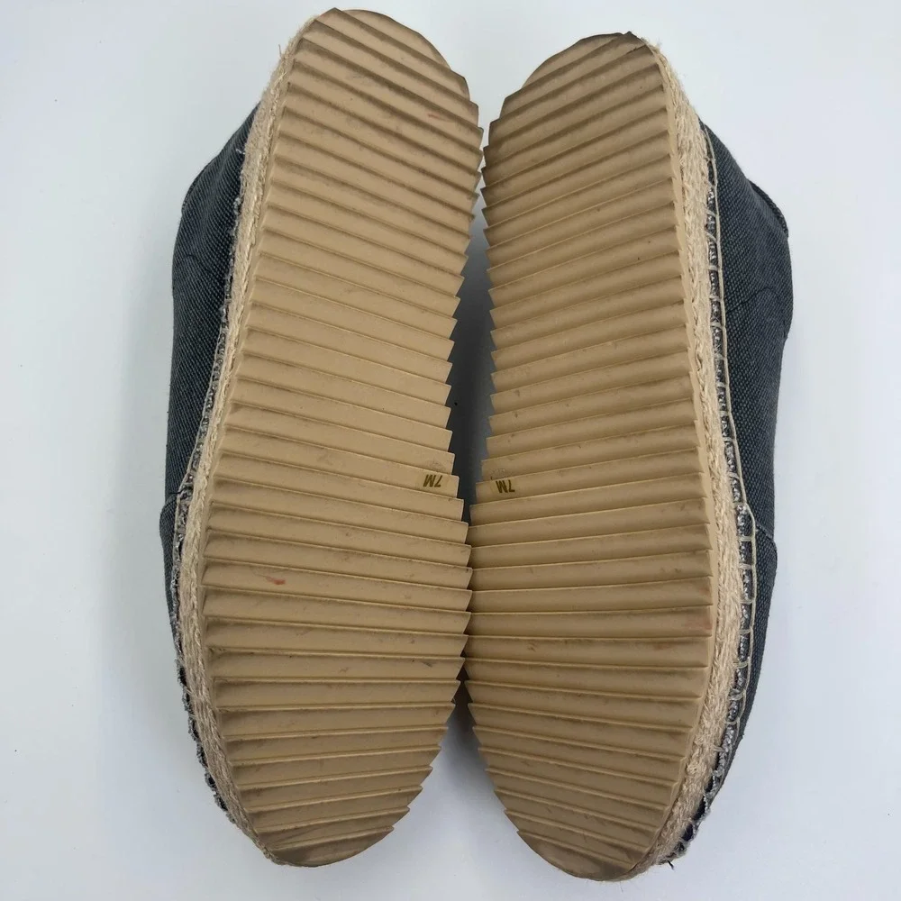 JLO Jennifer Lopez Lolan Espadrille‎ Sneakers Womens US 7M Black Platform Shoes